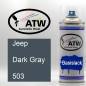 Preview: Jeep, Dark Gray, 503: 400ml Sprühdose, von ATW Autoteile West.